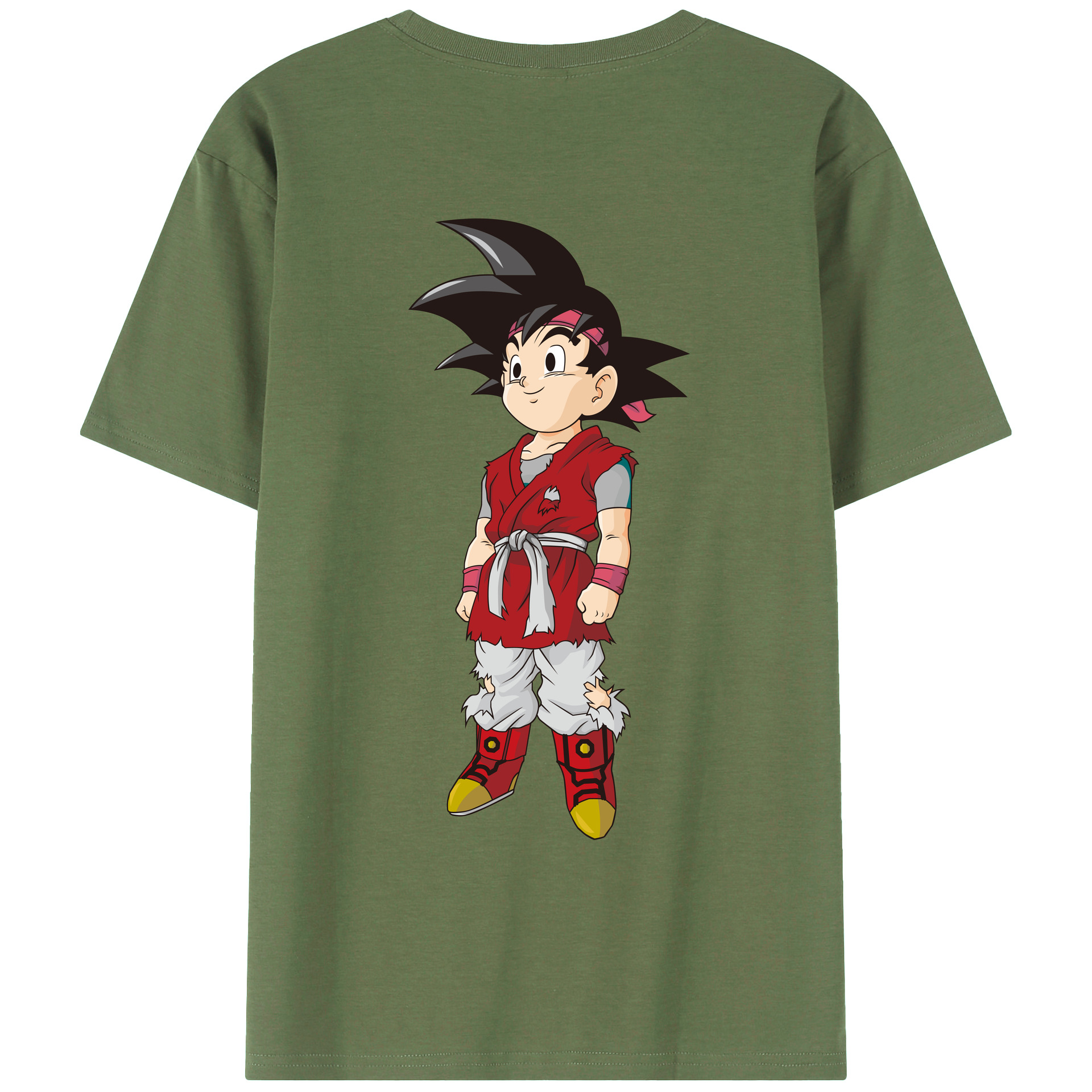 （画像用） ドラゴンボール 孫悟空（そん ごくう）Son Goku カカロット DRAGON BALL Kakarotto 綿100％ メンズ半袖Tシャツ（バックプリント） 通気性